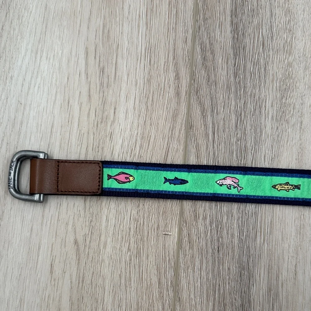 Janie and Jack Navy and Green belt